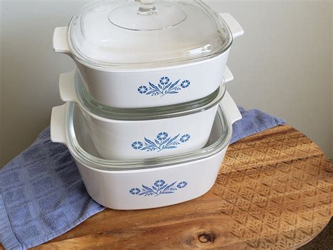 Check out our vintage blue cornflower corningware selection for the very best in unique or custom, handmade pieces from our casserole dishes shops. . Vintage corning ware blue cornflower